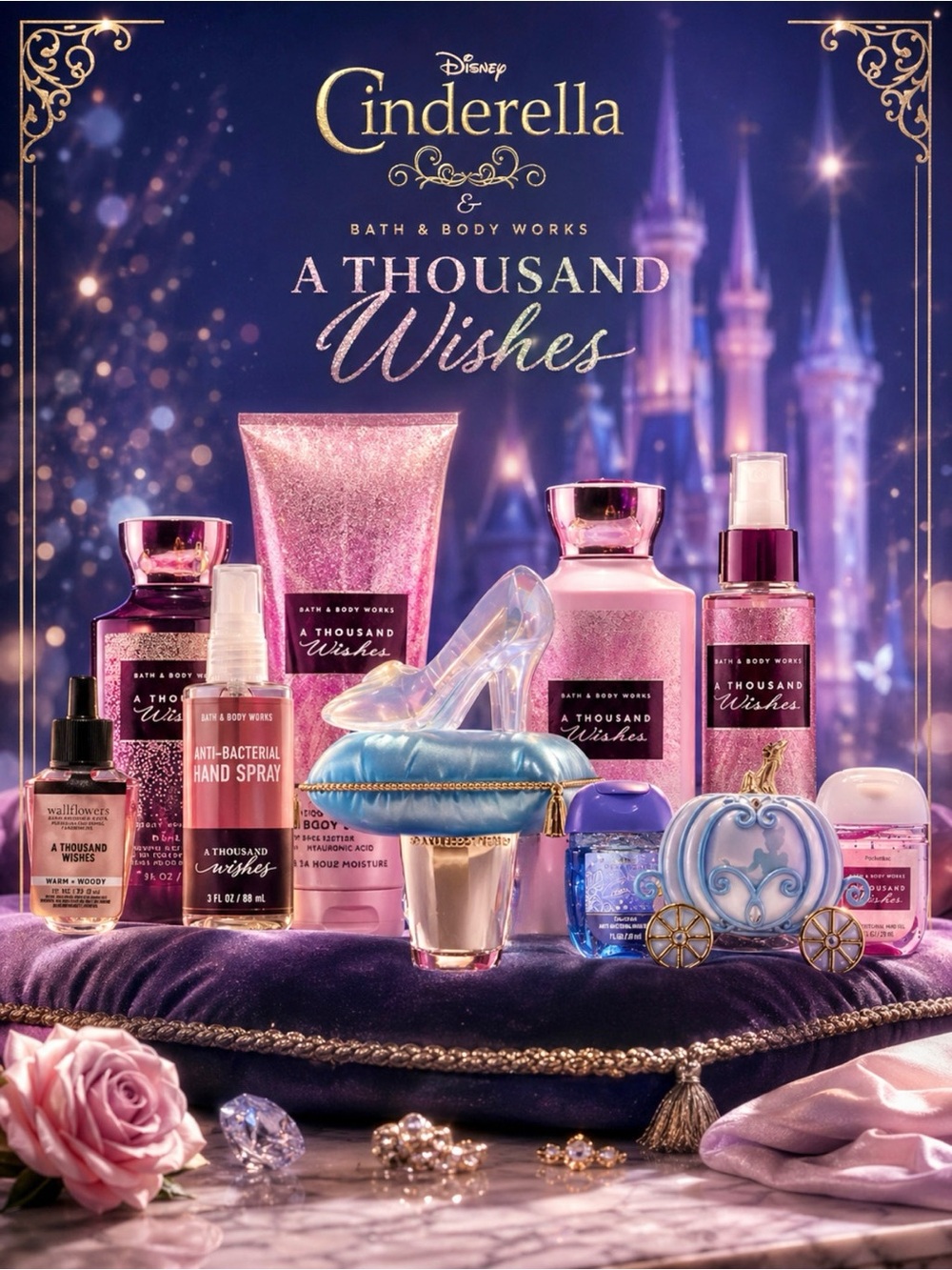 Disney Cinderella x A Thousand Wishes 💎 Rare 10pc Collector Gift Set NWT